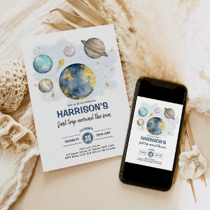 Invitación Galaxy Espacio Ultraterrestre Estrellas de la luna