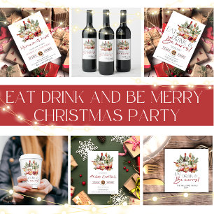 Vasos De Papel Bebida moderna y festividad navideña