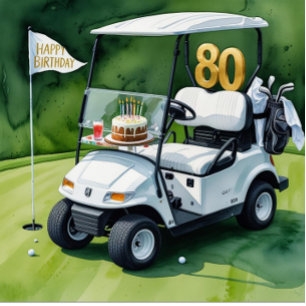 Invitación Fiesta de golf 80th Birthday Save the Date for gol