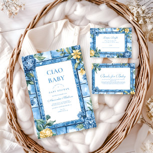 Servilleta De Papel Ciao acuarela, Baby Italiano Baby Shower