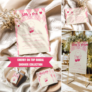 Tarjeta De Agradecimiento Cherry On Top Bridal Shower