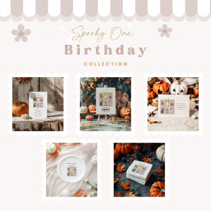 Tarjeta De Agradecimiento Cute Cottagecore Halloween 1º cumpleaños