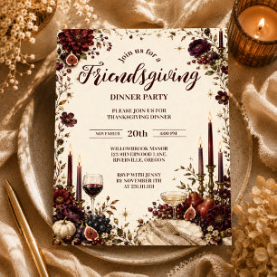 Servilleta De Papel Dramático y Melancólico Friendsgiving de Otoño