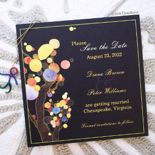Invitación Árboles caprichosos Boda al aire libre