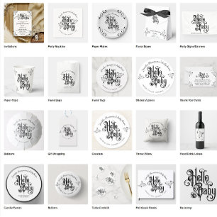 Pegatina Redonda Duche de Bebé Hola Oscuro Gótico