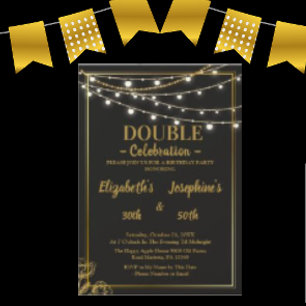 Servilleta De Papel Elegante Soiree de cumpleaños doble