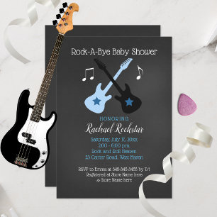 Tarjeta De Recepción Rock a Bye Baby Shower Diaper Raffle Cards