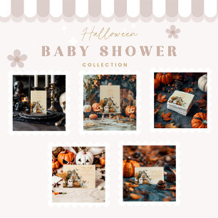 Invitación Baby Shower Neutral Ghost Halloween