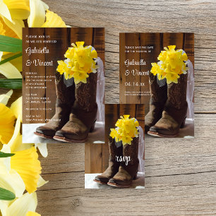 Cowboy Boots Boots Western Wedding RSVP