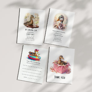 Invitación Martini Mallards & Matrimonio Diversión Lago Despe