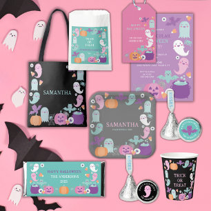 INVITACIÓN FIESTA DE CUTE GHOST HALLOWEEN PINK
