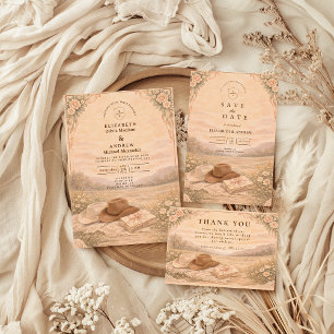Tarjeta De Agradecimiento Boda Recuerdo de la Pradera Occidental