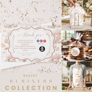 Delantal Negocio de Panadería y Pastelería Blush Vintage