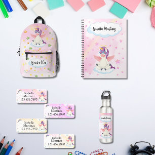 Mochila Impresa Tema de estrella de unicornio lindo para la escuel