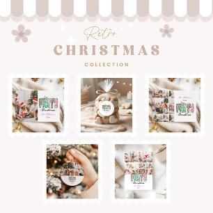 Invitación Navidad Alegre Retro Colorido