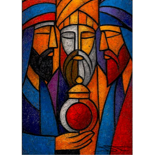 Bolso De Tela Vidrieras Modernas Tres Reyes Magos