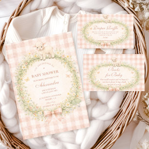 Servilleta De Papel Baby Shower Vintage Floral de Cordero