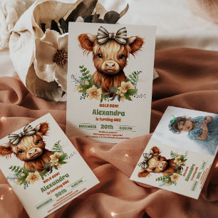 Servilleta De Papel Granja Santo Vaca Highland 1er cumpleaños