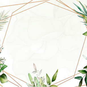 Invitación La vegetación rústica deja a las parejas geométric