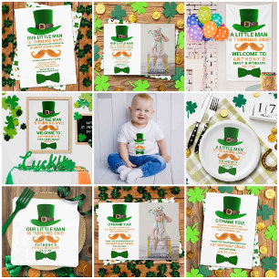 Invitación Con Relieve Metalizado Foto de cumpleaños del Día de San Patricio