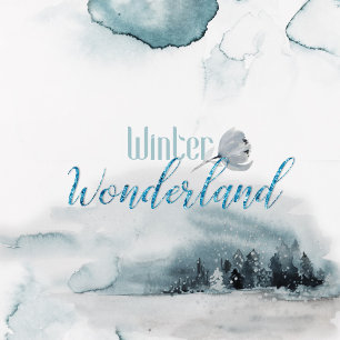 Invitaciones a la boda Blue Winter Wonderland