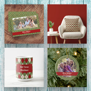 Adorno De Cerámica Vintage Christmas Check