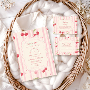 Servilleta De Papel Coquette Cherry única en Baby Shower superior