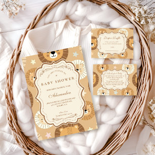 Invitación Ducha de bebé Safari León