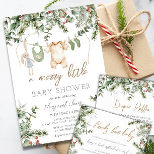 Invitación Un pequeño moro   Boho Winter Boy Baby Shower