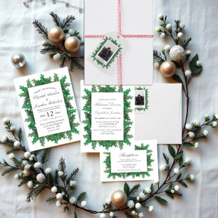 Invitación Boda de fotos de ramas de árbol de invierno