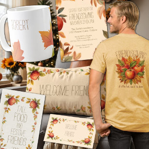 Invitación Amistosa caída de la acuarela de la cosecha de App