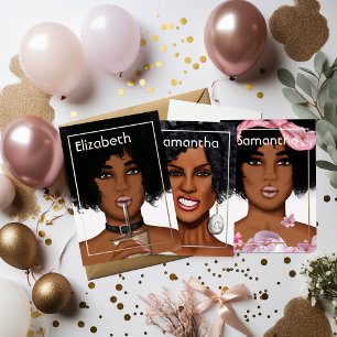 Invitación Con Relieve Metalizado Fiesta de cumpleaños de África rosa y oro Rosa