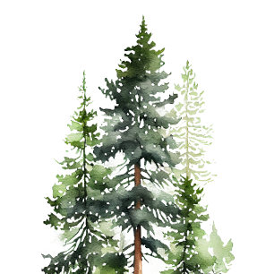 Invitación Woodland Forest Green Pines Moderno Boda