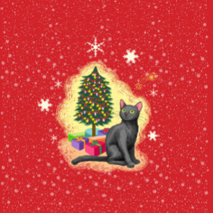 Invitación Gato navideño