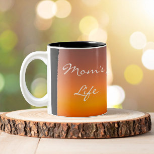 Bicolor Taza del primer día de la madre moderno - Atardece