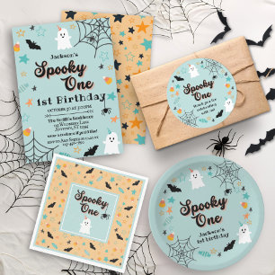 Invitación Tembloroso Primer cumpleaños de Halloween neutral 