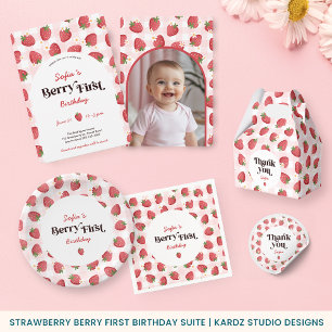 Servilleta De Papel Primer cumpleaños de fresa Berry
