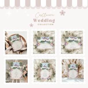 Tarjeta De Recepción Castlecore Fairytale Garden Wedding