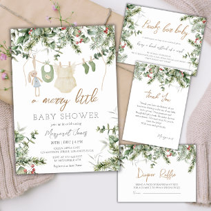 Invitación Un pequeño moro   Boho Chica Winter Baby Shower