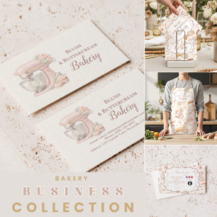 Tarjeta De Agradecimiento Negocio de Panadería Patisserie Rubor Elegante