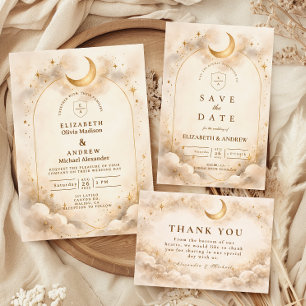 Reserva La Fecha Boda de Romance Celestial Atemporal