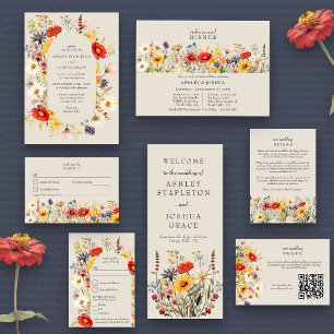 Invitación Elegante Boda floral rústico