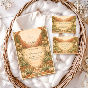 Tarjeta De Recepción Sorteo de Pañales de Flores Silvestres del Desiert
