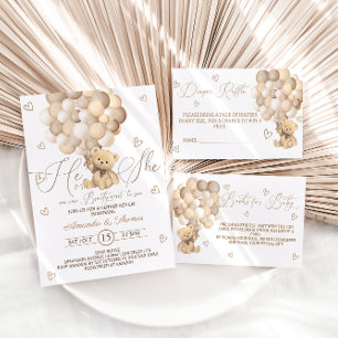 Tarjeta de agradecimiento a los globos de oso de g