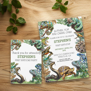 Invitación Slither sobre Snake Reptile Lover Cumpleaños