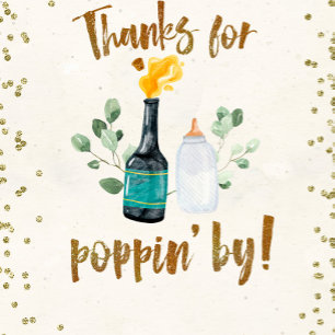 Invitación Frascos Poppin Sexo Código neutro Baby Shower