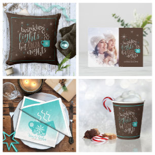 Tarjeta Twinkling Lights Hot Cocoa Nights ID593