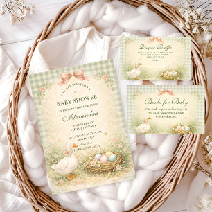 Servilleta De Papel Baby Shower Vintage Silly Goose Garden