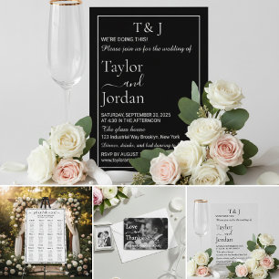Invitación de boda de acrílico transparente minima