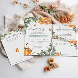 Tarjeta De Recepción Naranja Blossom Bee Bridal Shower Solicite receta